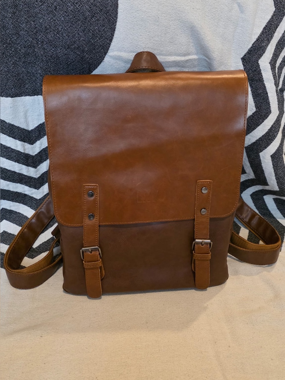 Vintage Classic Brown Leather Backpack - Timeless Men’s Bag
